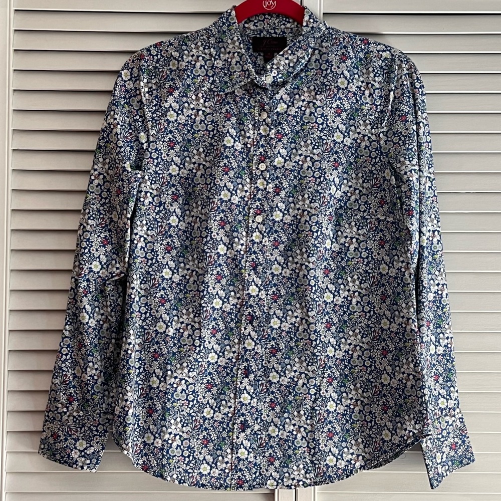 BRAND NEW - J.Crew Liberty Fabric Button Down, Size 4